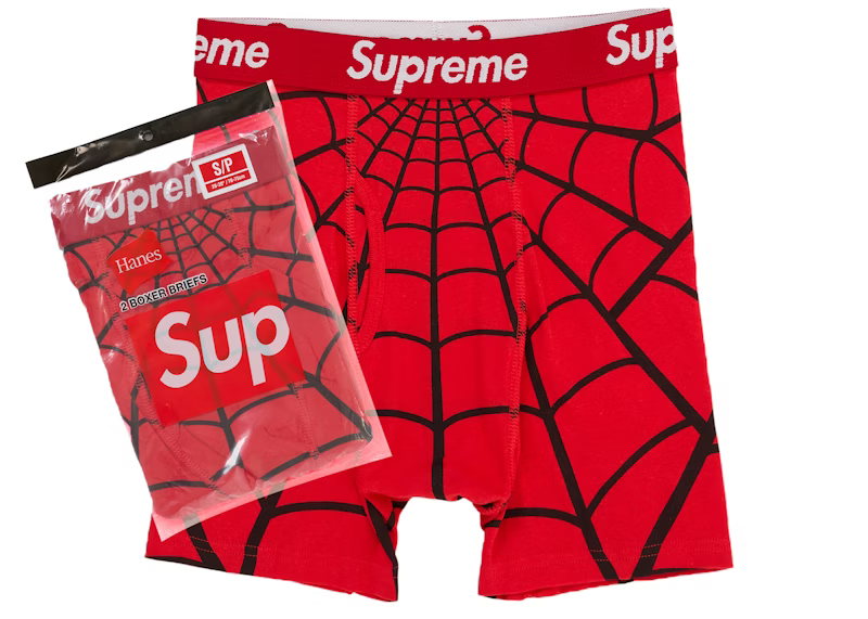 Supreme Hanes Spider-Man Boxer Briefs (2 Pack)