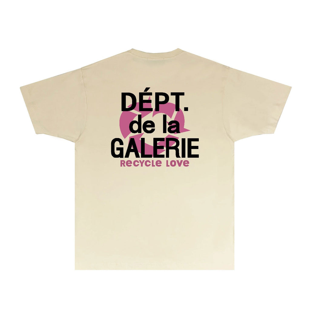 Gallery Dept T Shirt Retro Printed Loose Short-Sleeved Shirt