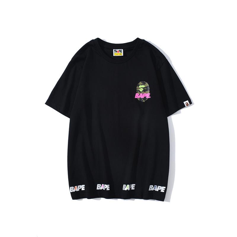 Bathing Ape T-Shirt Summer Men's and Women's Short-Sleeved Top