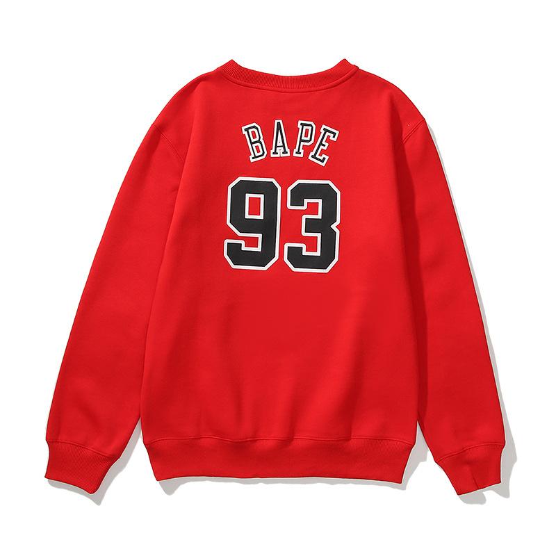 Bathing Ape Sweatshirts Lakers Crew Neck Sweater Velvet Padded Bottoming Shirt