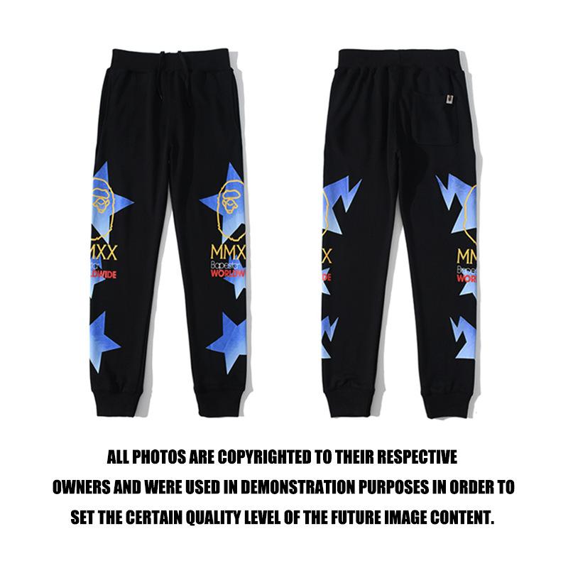 Bathing Ape Pant Casual Sports Thin Section Teenagers Pure Cotton Cartoon Trousers