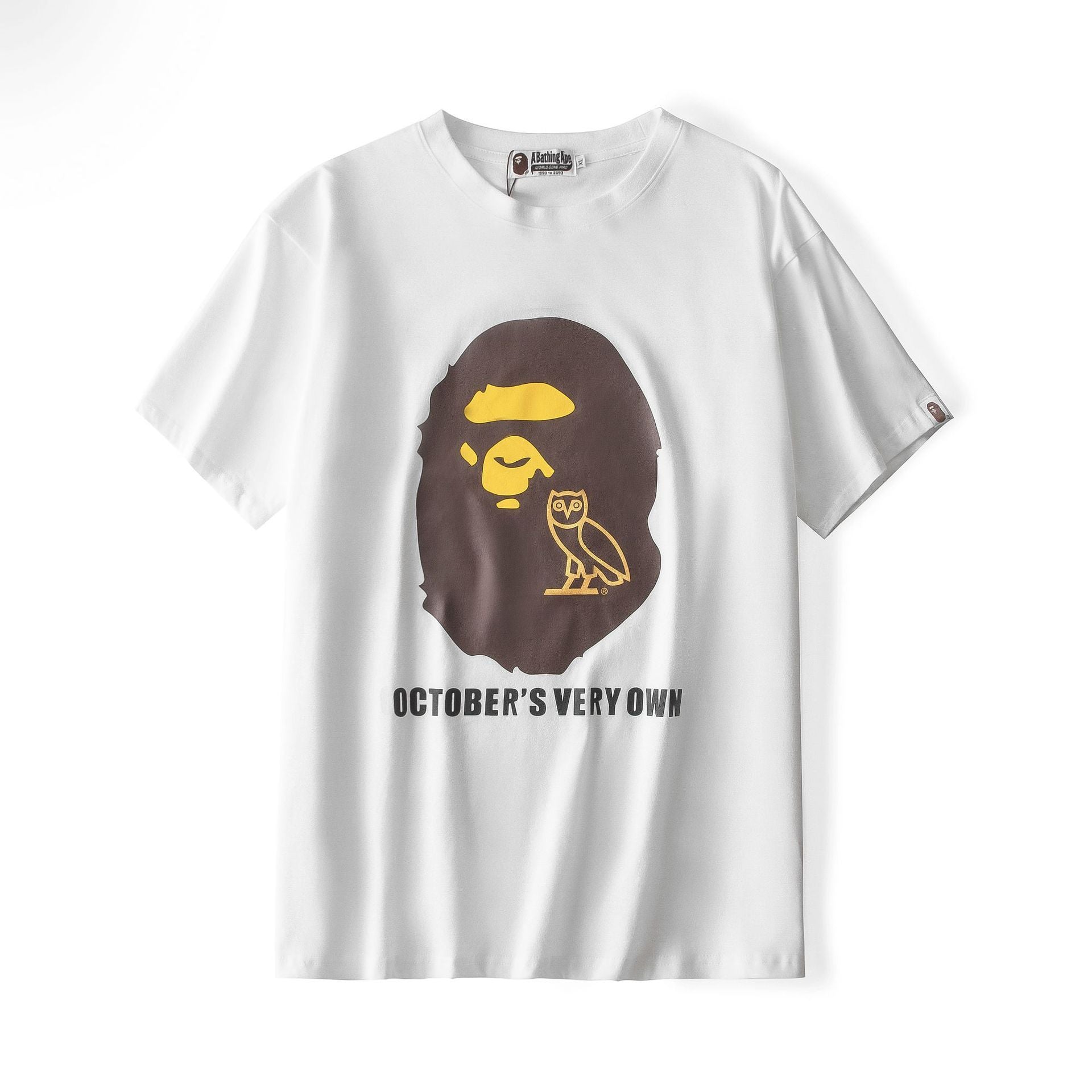 Bathing Ape T-Shirt Ape Head Owl Printed T-shirt Short Sleeve Round Neck T-shirt