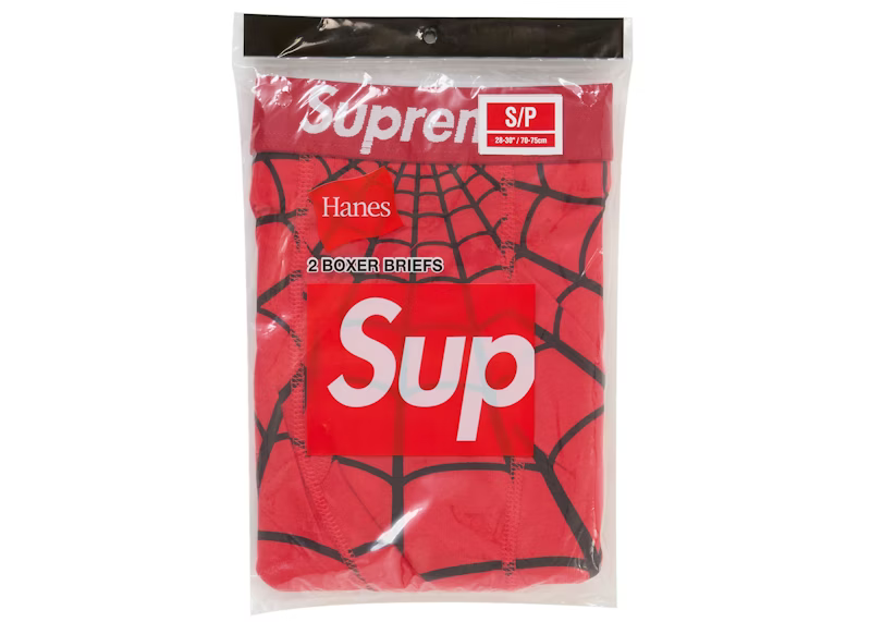 Supreme Hanes Spider-Man Boxer Briefs (2 Pack)
