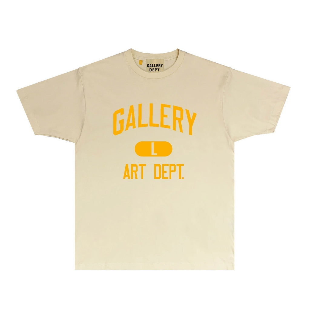 Gallery Dept T Shirt Retro Printed Loose Short-Sleeved Shirt