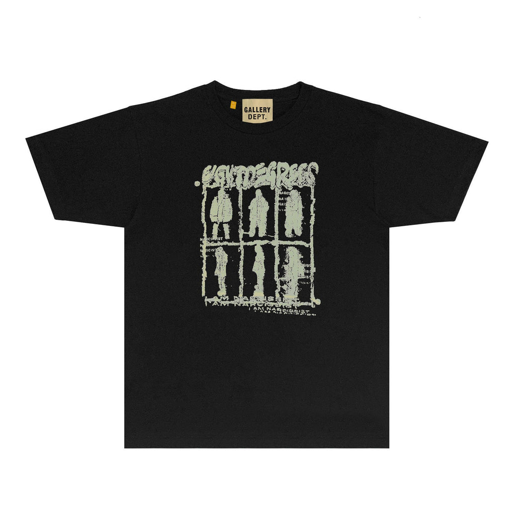 Gallery Dept T Shirt Retro Printed Loose Short-Sleeved Shirt
