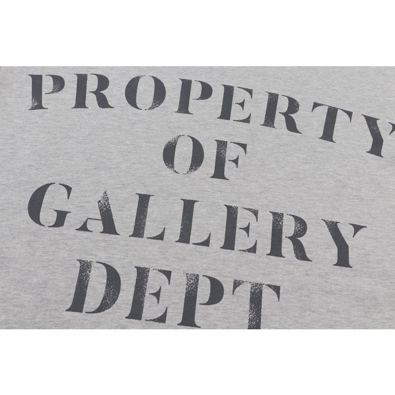 Gallery Dept Long Sleeve Shirt Letter Print Print Long Sleeve Crew Neck Sweater
