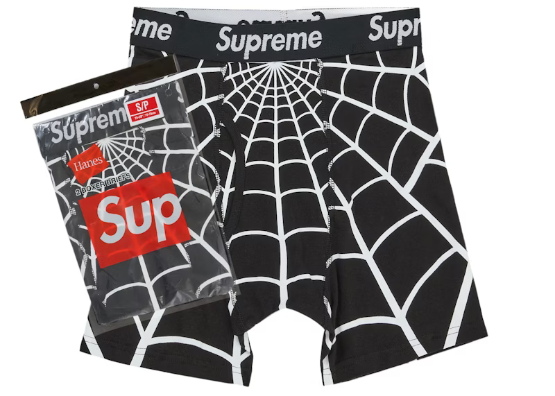 Supreme Hanes Spider-Man Boxer Briefs (2 Pack)
