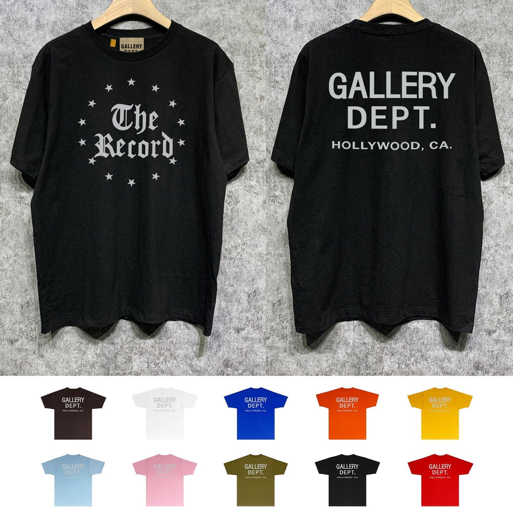 Gallery Dept T Shirt Retro Printed Loose Short-Sleeved Shirt