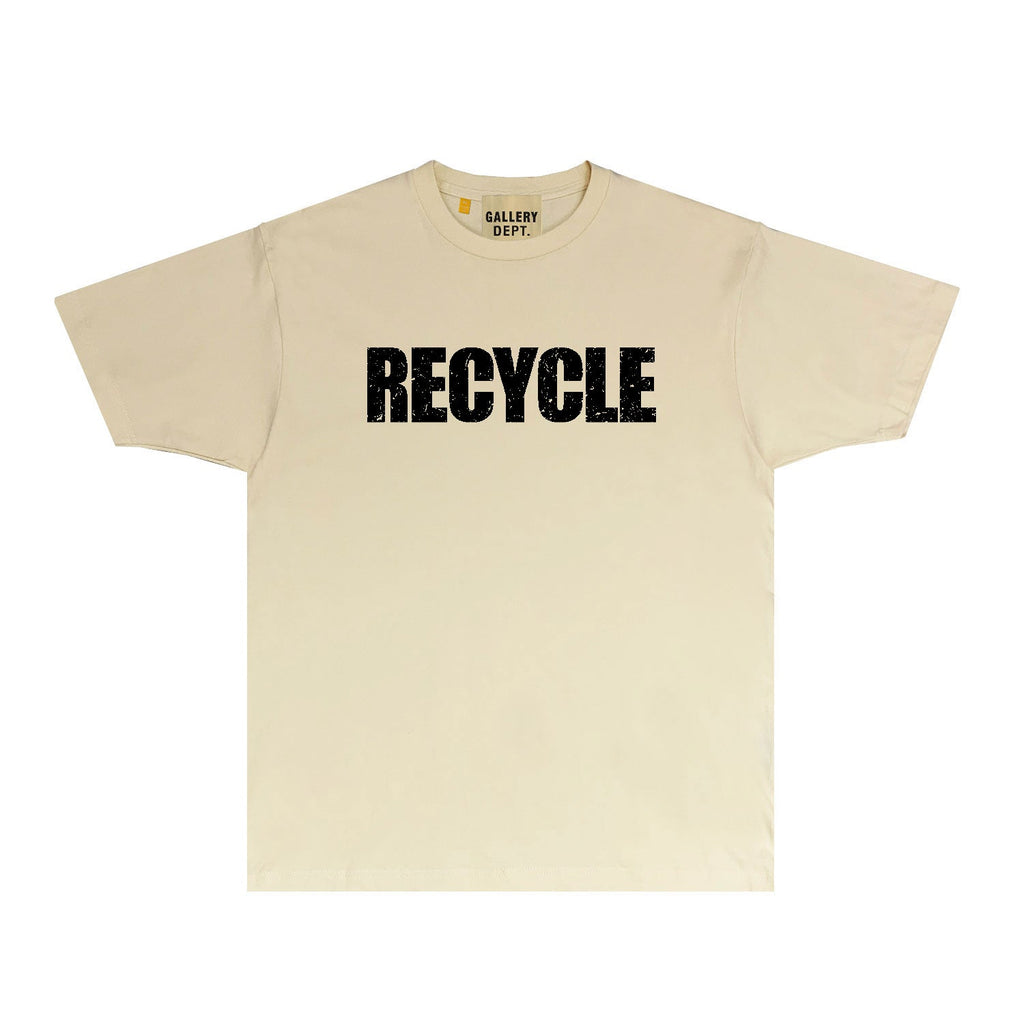 Gallery Dept T Shirt Retro Printed Loose Short-Sleeved Shirt