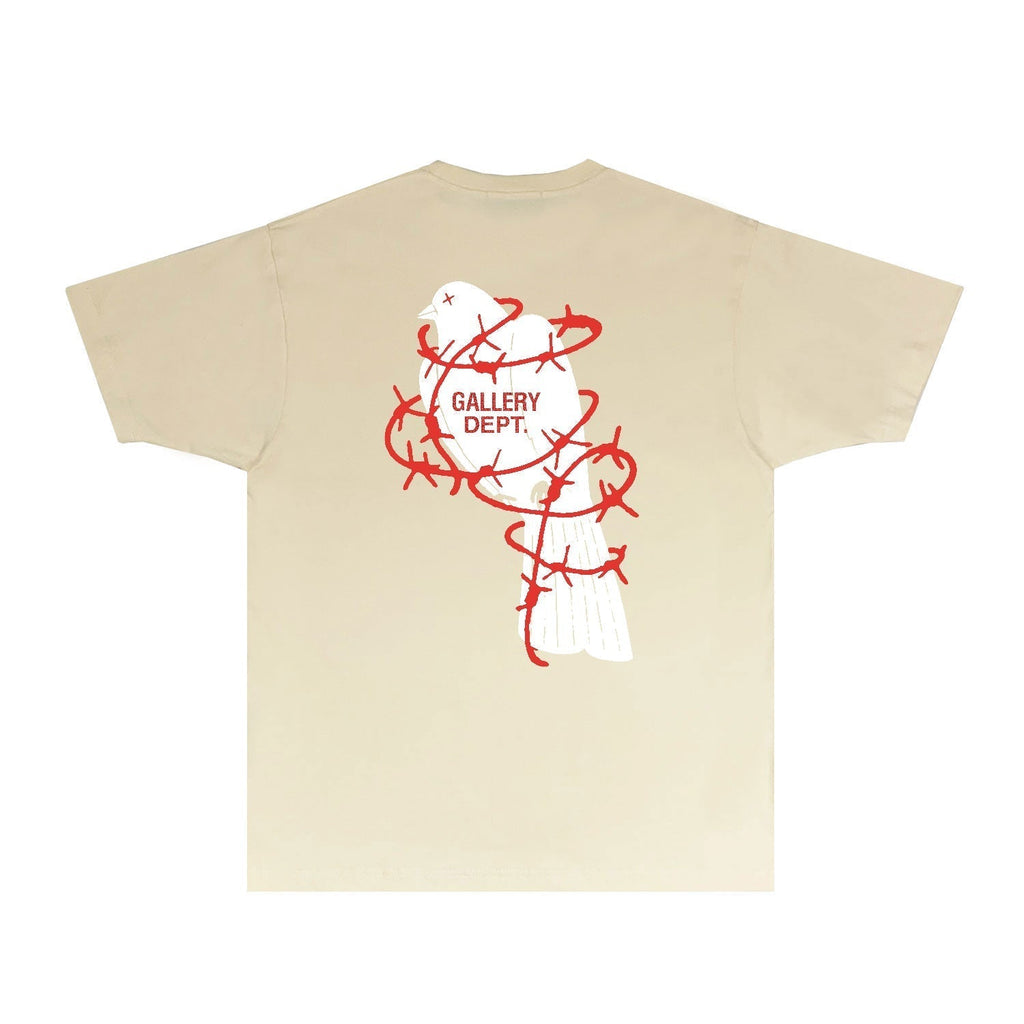 Gallery Dept T Shirt Retro Printed Loose Short-Sleeved Shirt