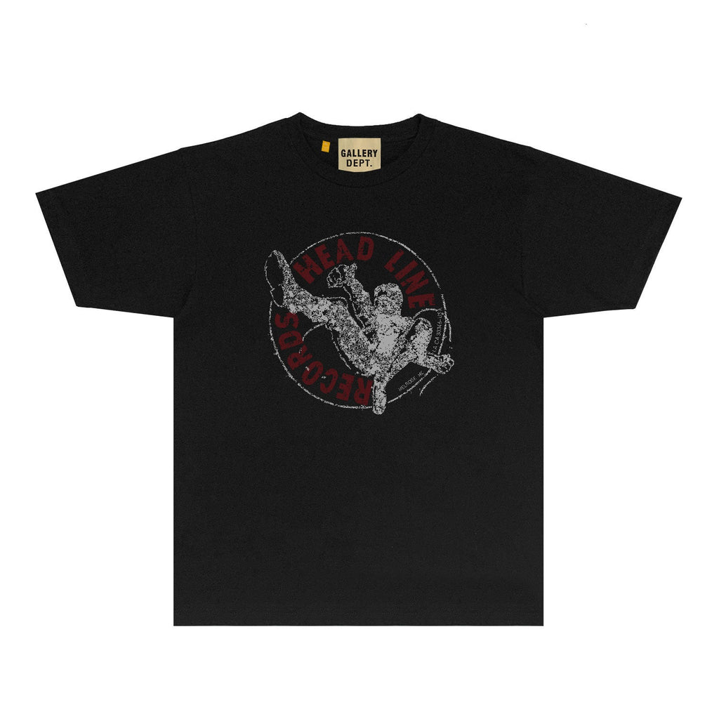 Gallery Dept T Shirt Retro Printed Loose Short-Sleeved Shirt