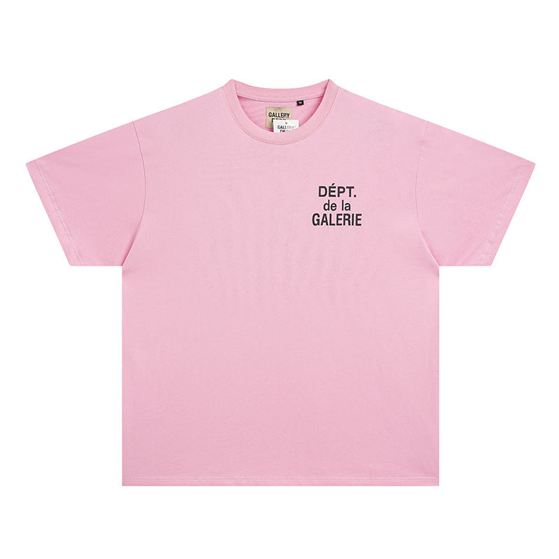 Gallery Dept T Shirts round Neck Short Sleeve T-shirt Pure Cotton