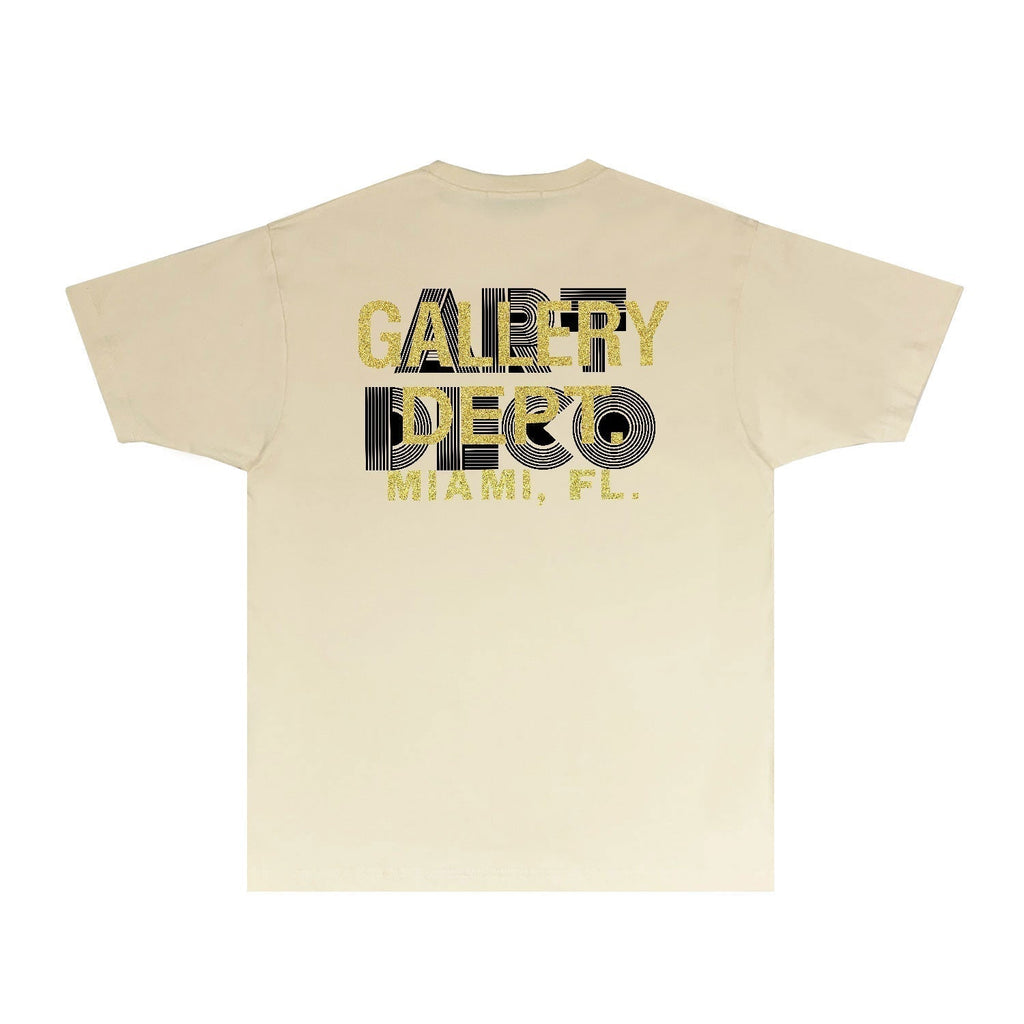 Gallery Dept T Shirt Retro Printed Loose Short-Sleeved Shirt