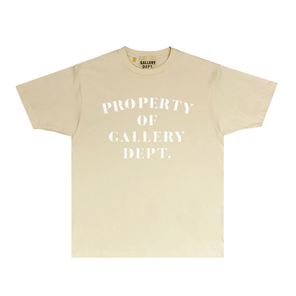 Gallery Dept T Shirt Retro Printed Loose Short-Sleeved Shirt