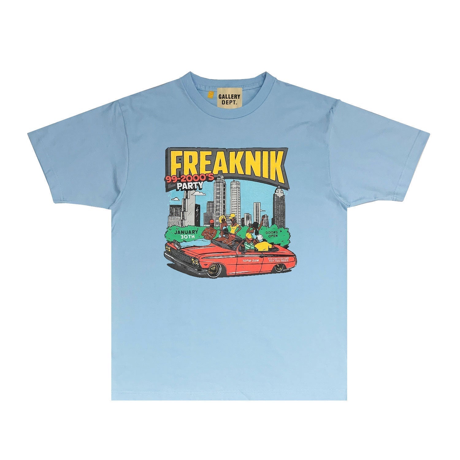 Gallery Dept T Shirt Retro Printed Loose Short-Sleeved Shirt