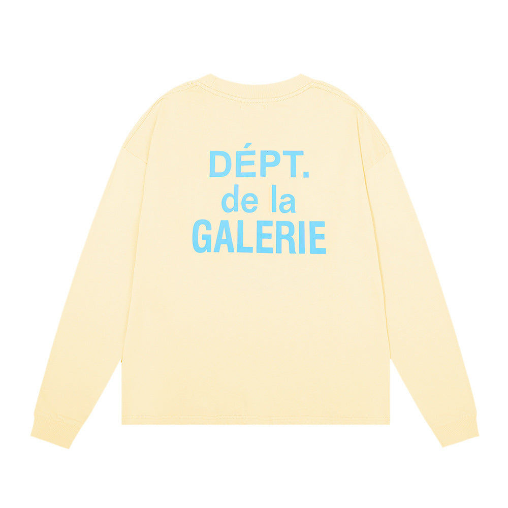 Gallery Dept Long Sleeve Shirt Alphabet Slogan Pocket Long Sleeve T-Shirt Bottom Shirt