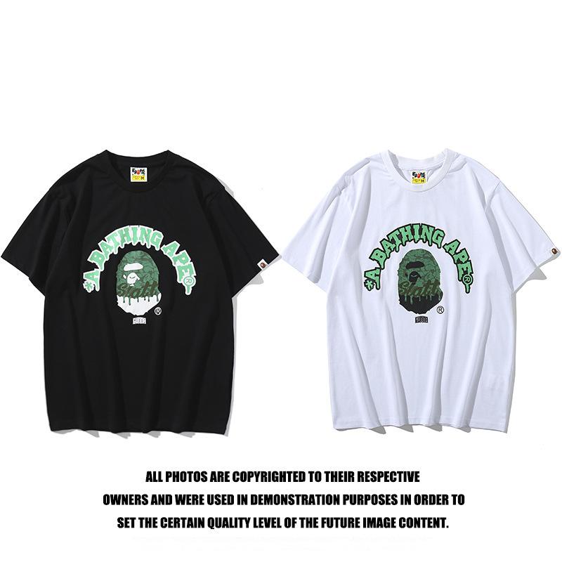 Bathing Ape T-Shirt Summer Camouflage Ape Head Short Sleeve T-shirt
