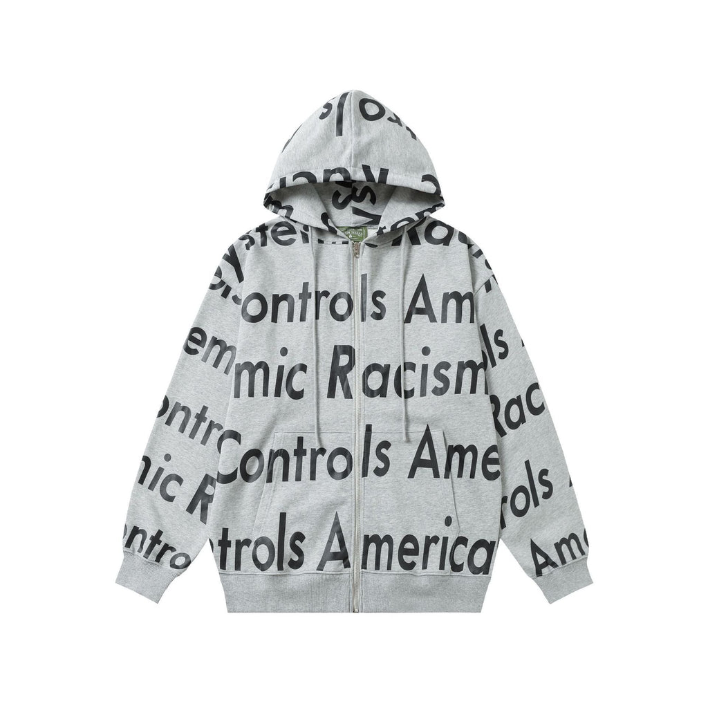 Denim Tears Hoodie Alphabet Cardigan Hooded Sweater