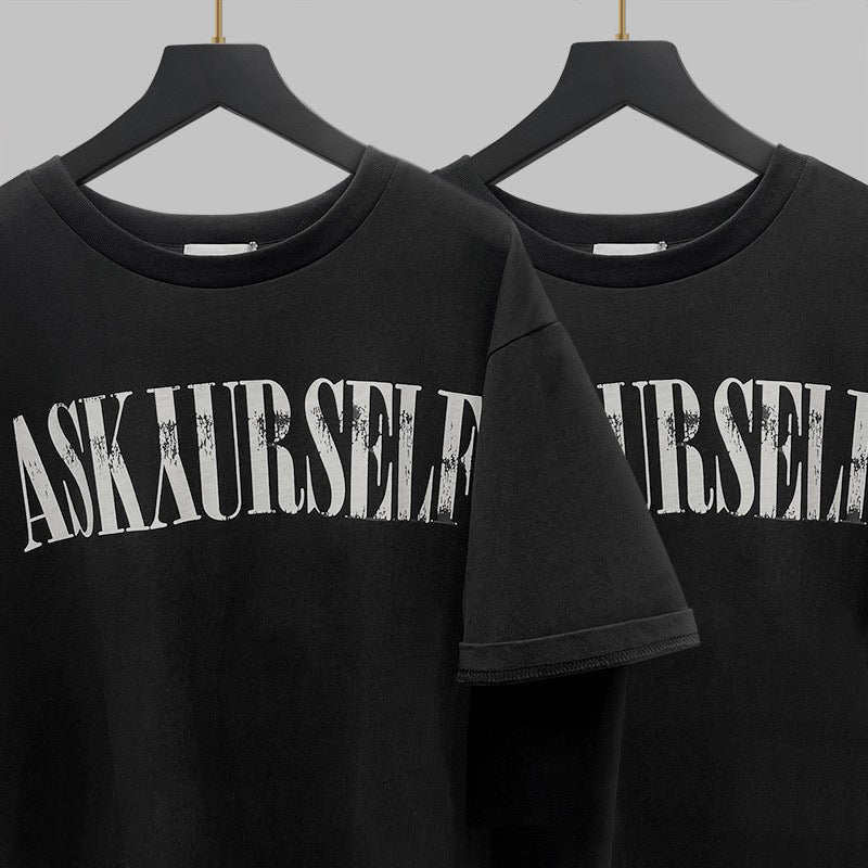 Askyurself T-shirts Logo Pattern Loose FogT-shirts Oversize VTG