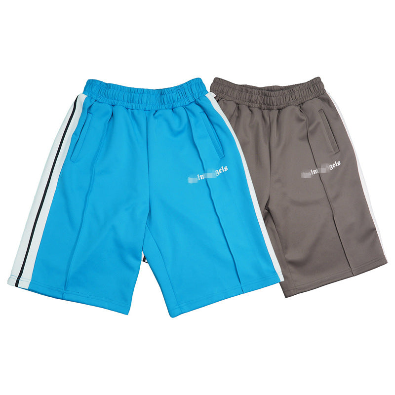 Palm Angle Shorts Palm Angels Casual Striped Shorts Elastic Men and Women Sports