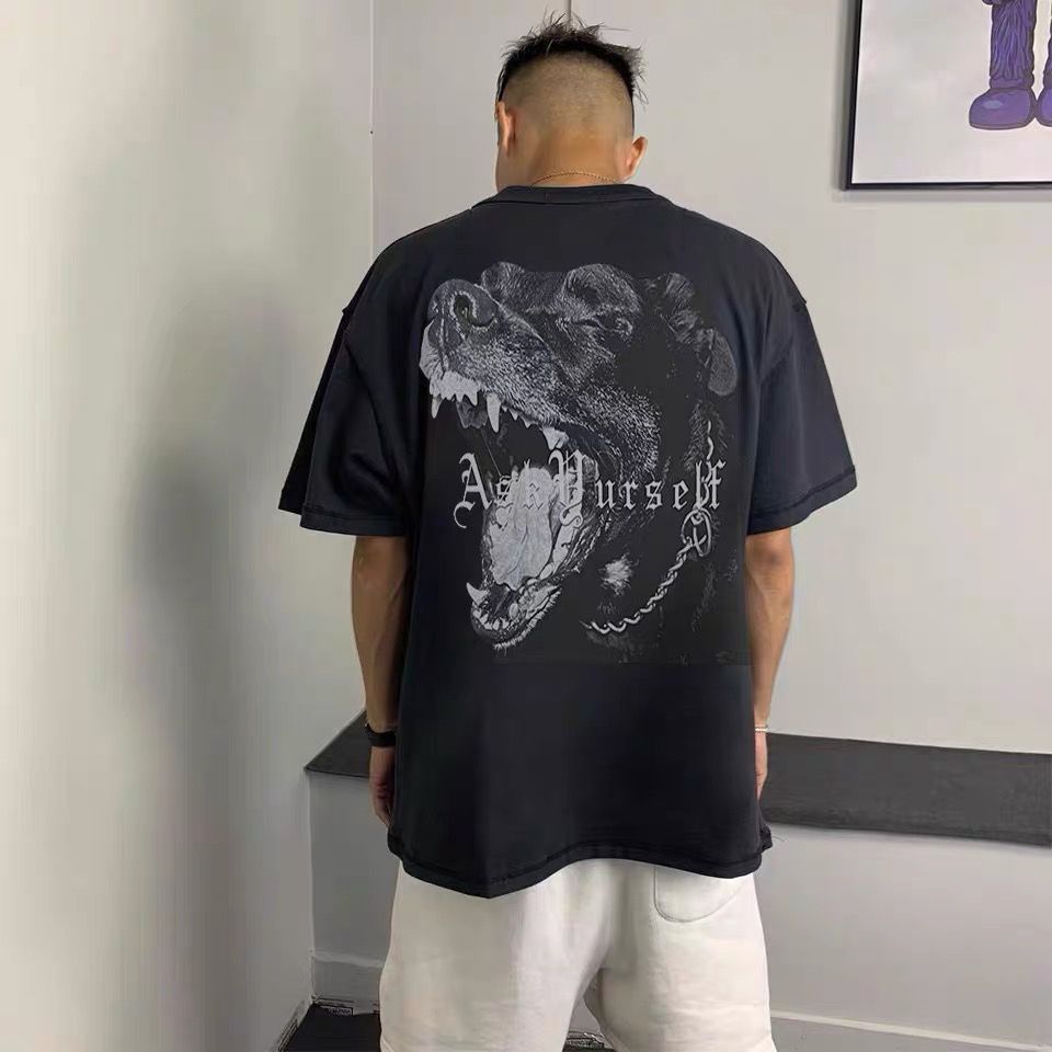 Askyurself T-shirts Loose round Neck Men's and Women's Short Sleeve T-shirt
