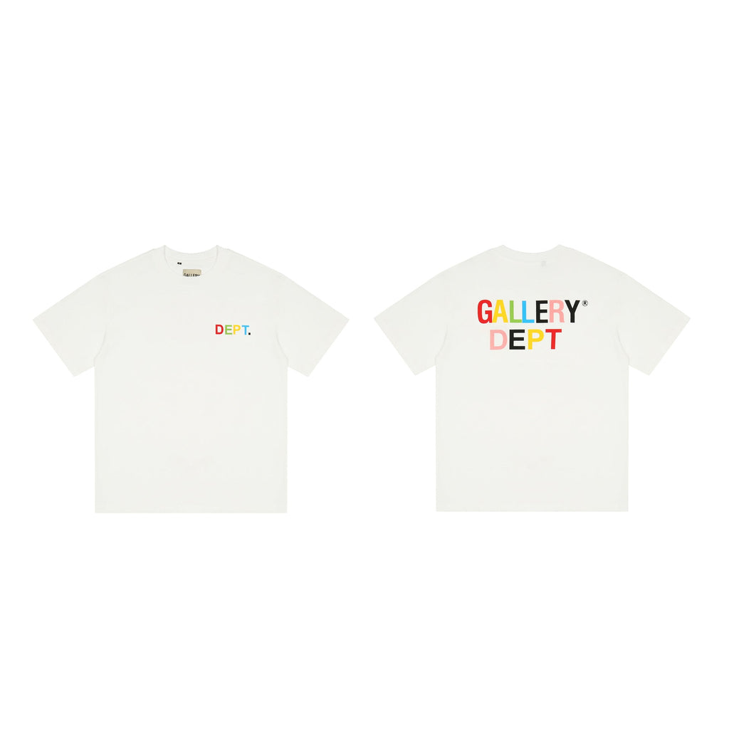 Gallery Dept T-shitrs Vintage Color Print plus Size Short Sleeve