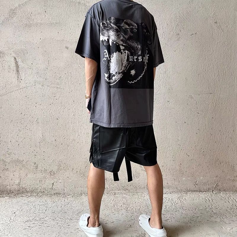 Askyurself T-shirts Loose round Neck Men's and Women's Short Sleeve T-shirt