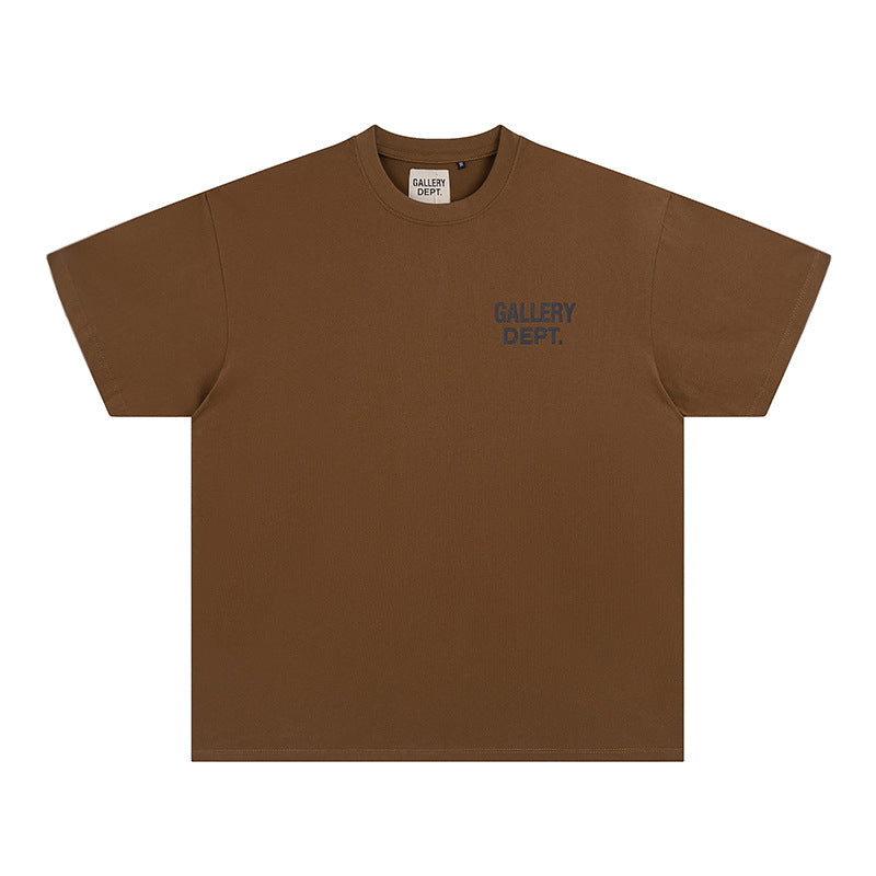 Mens T-shirts GALLERY DEPT printed round neck short-sleeved T-shirt pure cotton