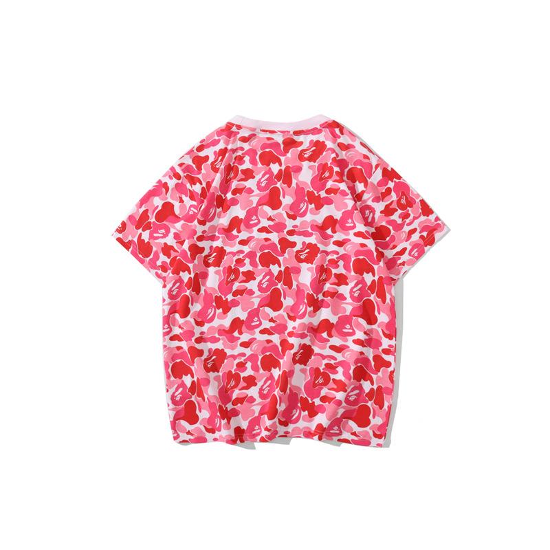Bathing Ape T-Shirt Summer Camouflage Shading T-shirt Cartoon Anime Short Sleeve