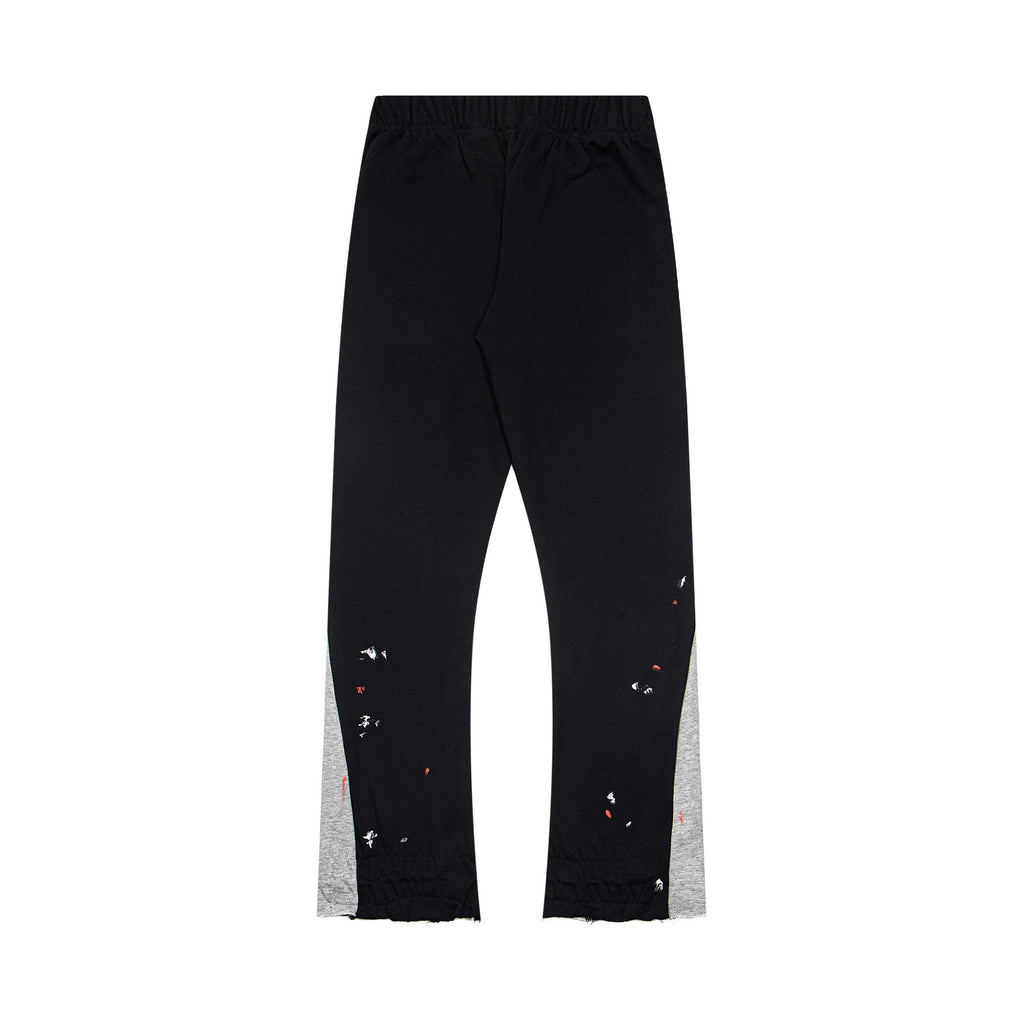 Gallery Dept Sweatpants Hand-painted splashed ink letter patch splicing casual trousers