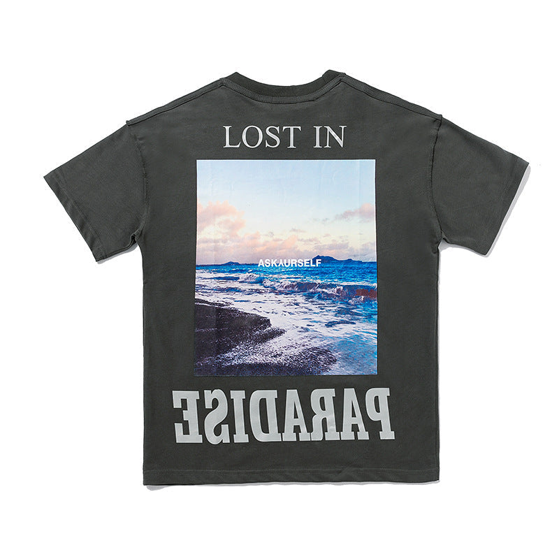 Askyurself T-shirts Short-Sleeved Men's and Women's Water Short-Sleeved T-shirt