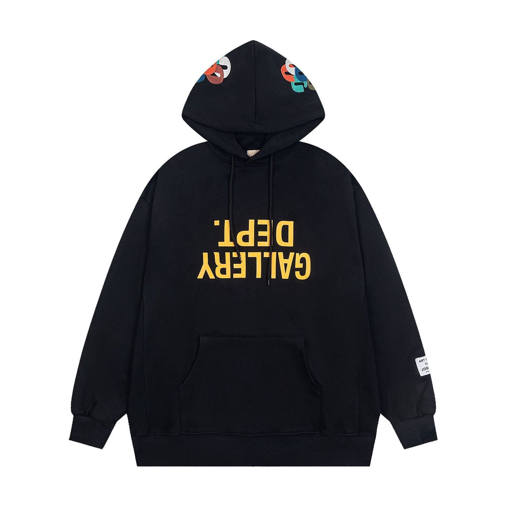 Gallery Dept Hoodie Embroidery Letter Inverted Print Hooded Sweater