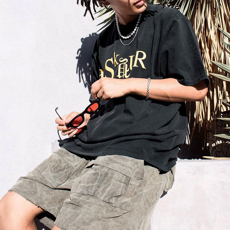 Askyurself T-shirts Short Sleeve Men's Loose T-shirt Women's Summer