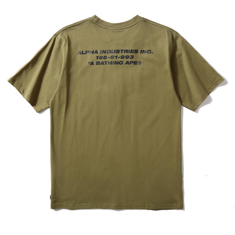 Bathing Ape T-Shirt Summer Letter Print Camouflage Short Sleeve T-shirt