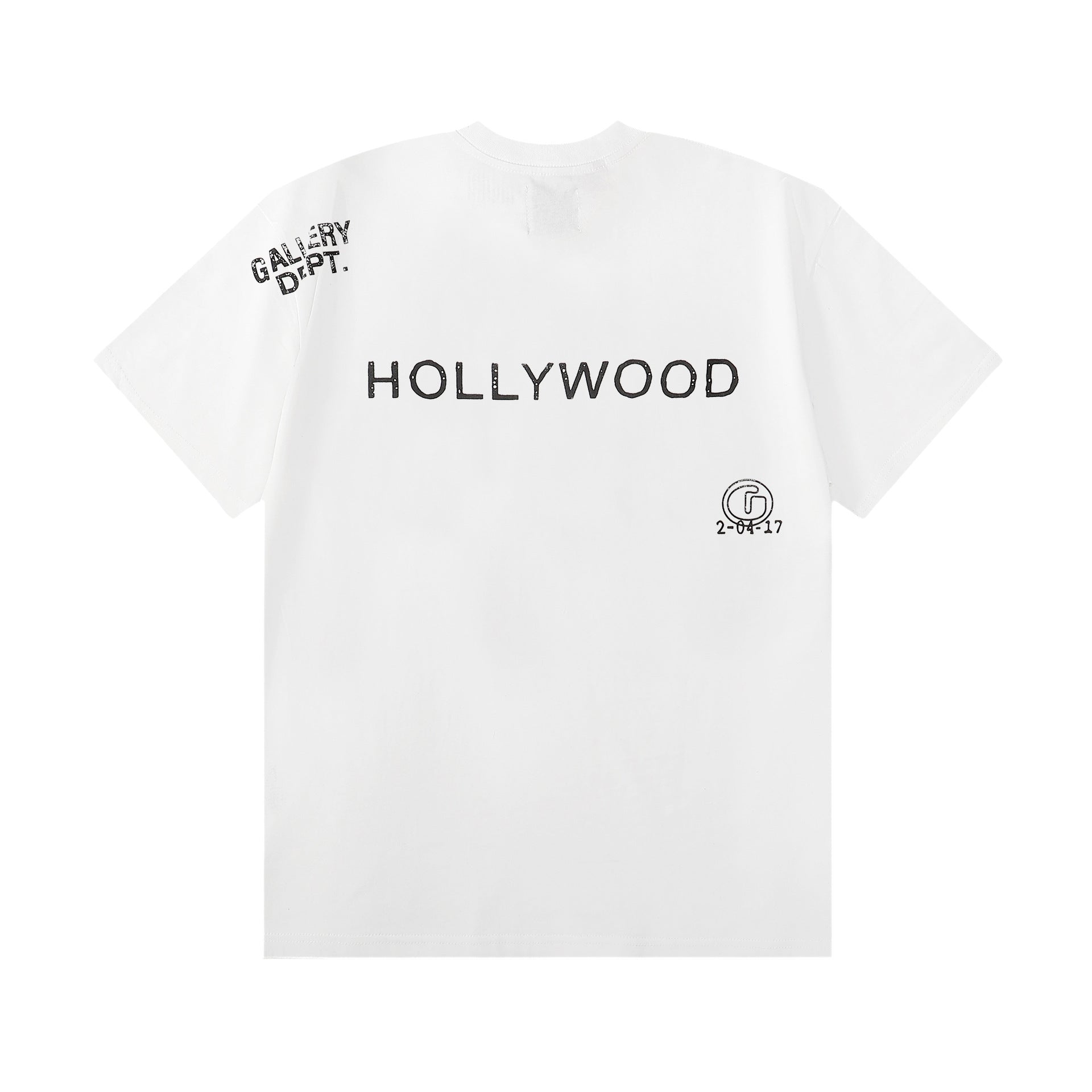 Gallery Dept T-Shirt Alphabet Slogan Printed Retro Washed Short Sleeve T-Shirt