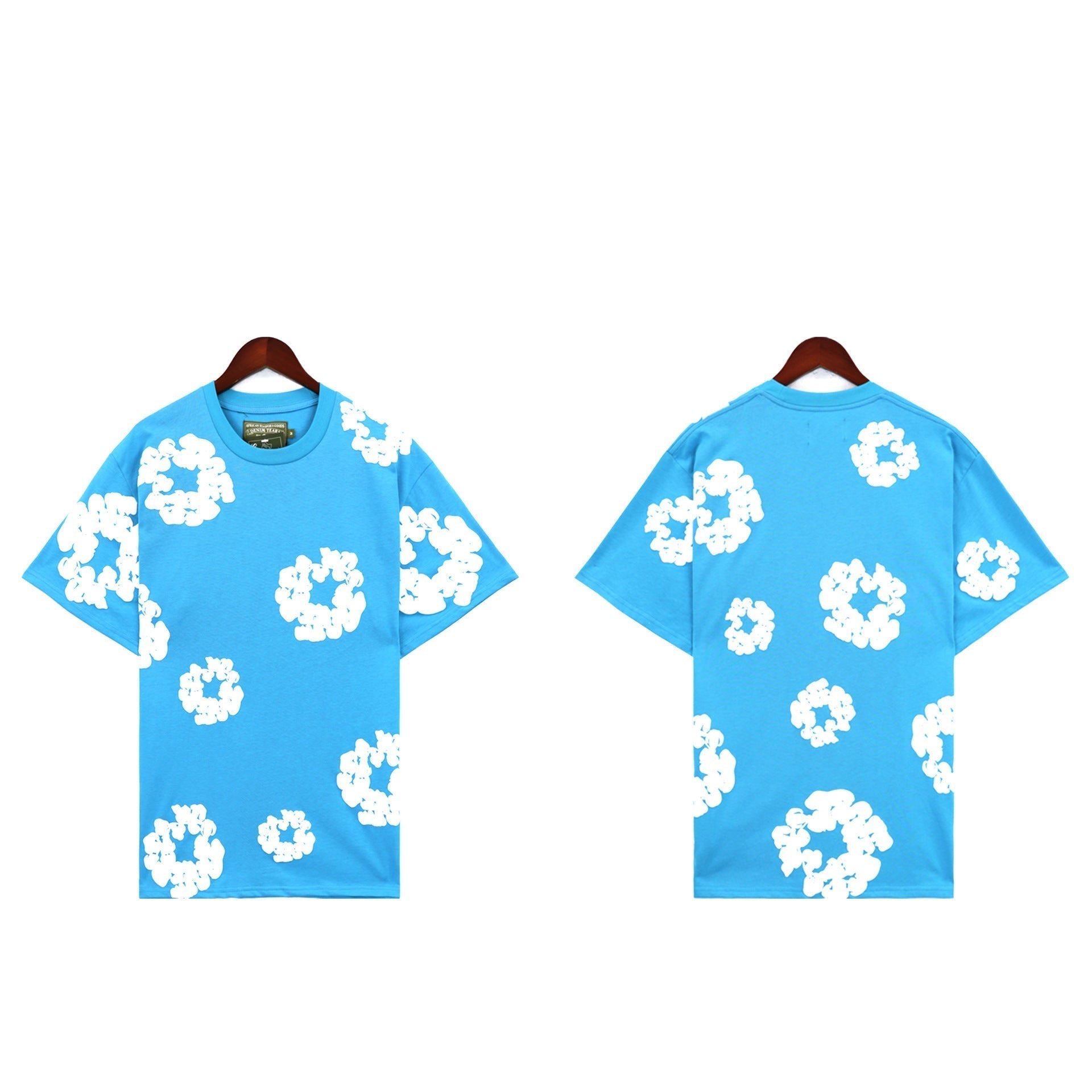 Denim Tears T-shirts Kapok Puff Print Short Sleeve T-shirt