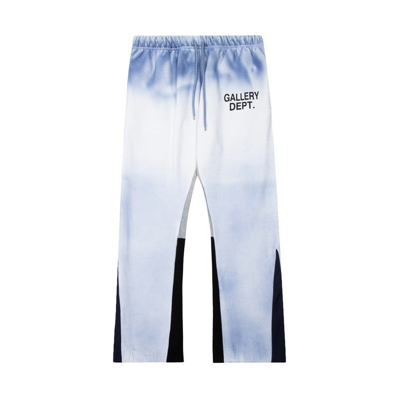 Gallery Dept Sweatpants Tie-dye Splash Ink Graffiti Alphabet Print Casual Sweatpants Trousers