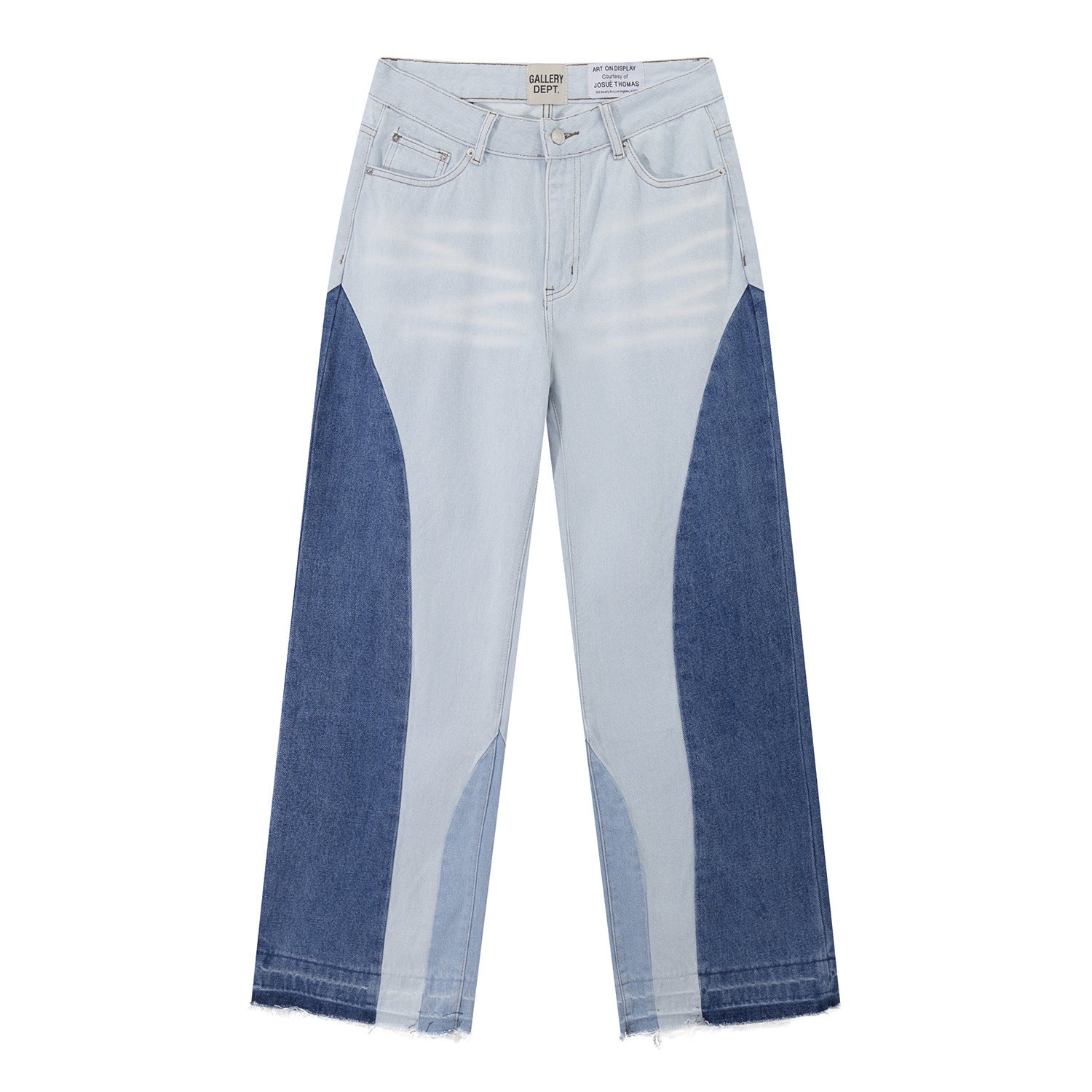 Gallery Dept Jeans Splicing Contrast Color Casual Denim Trousers
