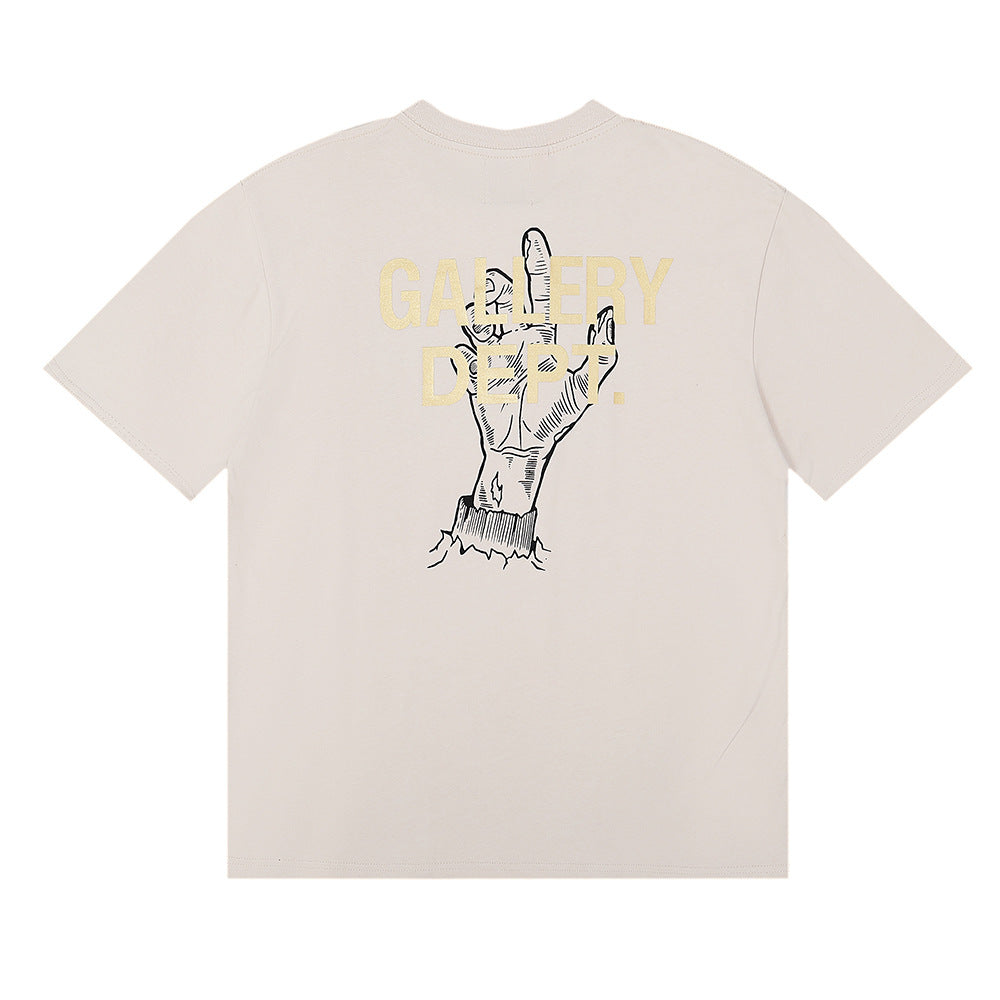 Gallery Dept T Shirts High Street Fashion Brand Gallery Dept Printed Cotton Short Sleeve T-shirt