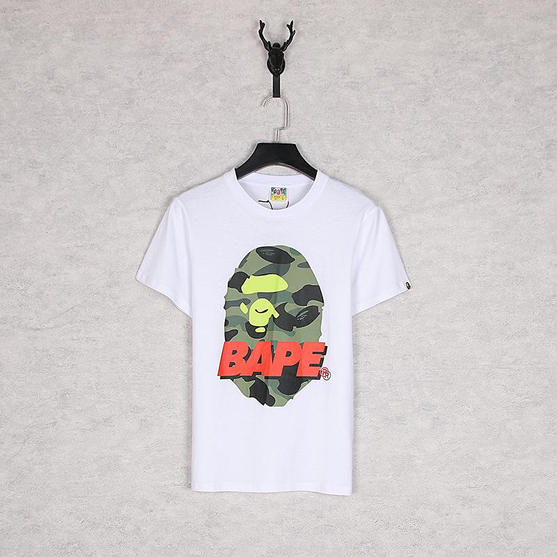 Bathing Ape T-Shirt Summer Pink Letter Print Short-Sleeve T-shirt