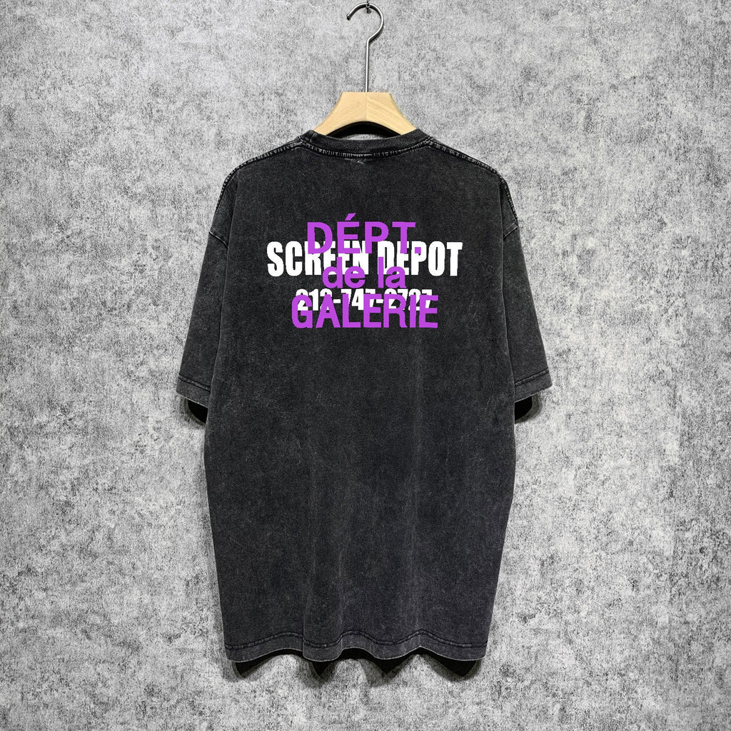 Gallery Dept T Shirts Tee Shirt Washed and Worn Short Sleeve T-shirt Blouse