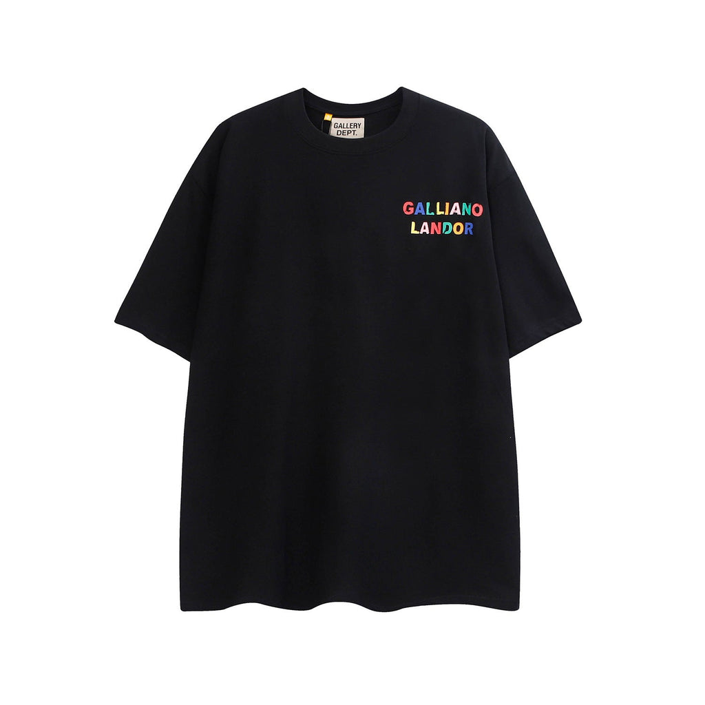 Gallery Dept T Shirts Los Angeles Gallery Dept Short Sleeve Letter Printed Loose Top