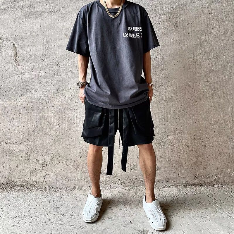 Askyurself T-shirts Loose round Neck Men's and Women's Short Sleeve T-shirt