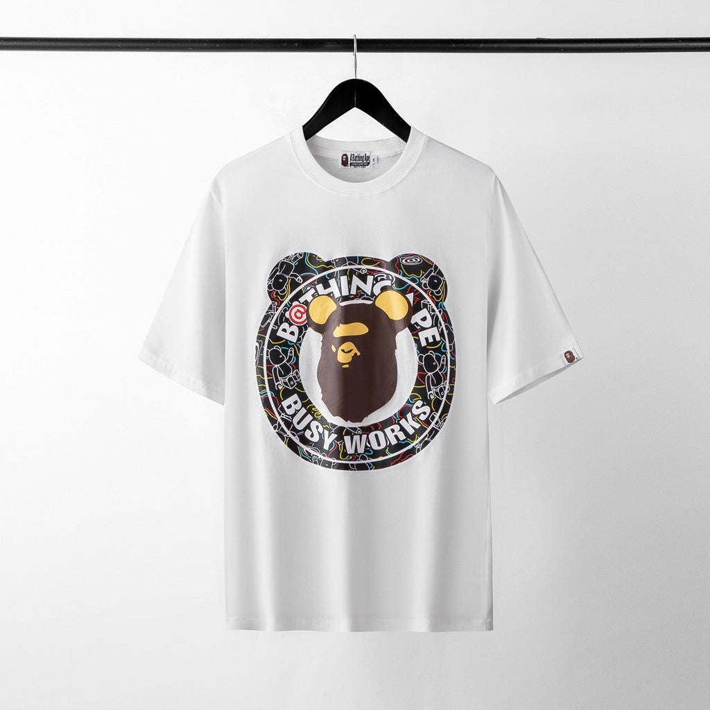 Bape Bearbrick T-Shirt Summer Camouflage J Classic Ape Pattern Short Sleeve