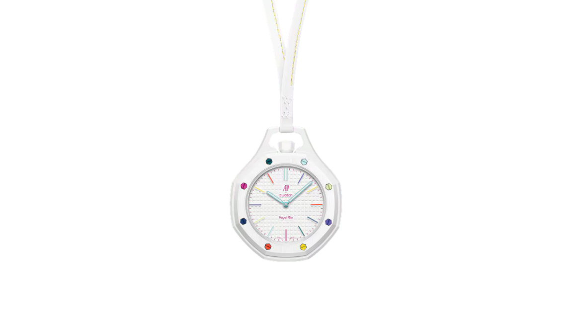 Swatch x Audemars Piguet Bioceramic Royal Oak Pop Huit Blanc
