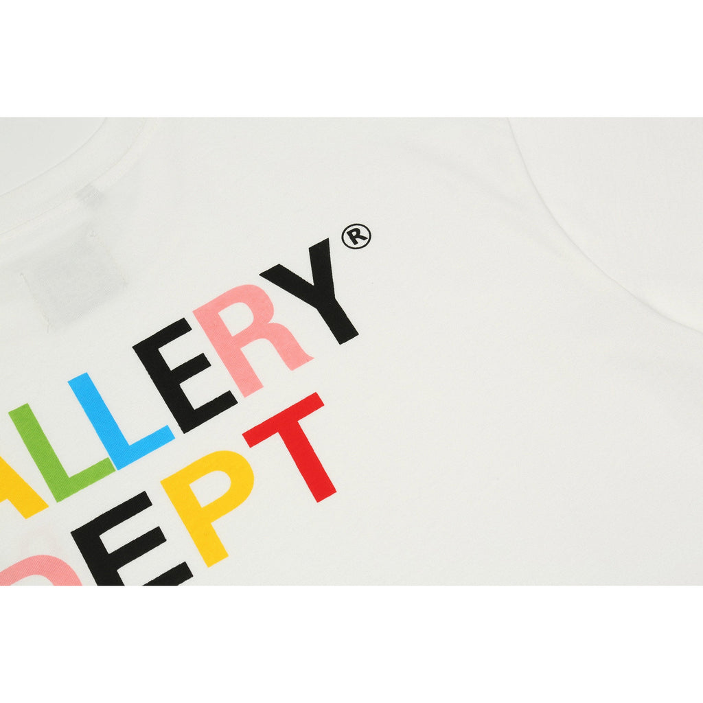 Gallery Dept T-shitrs Vintage Color Print plus Size Short Sleeve