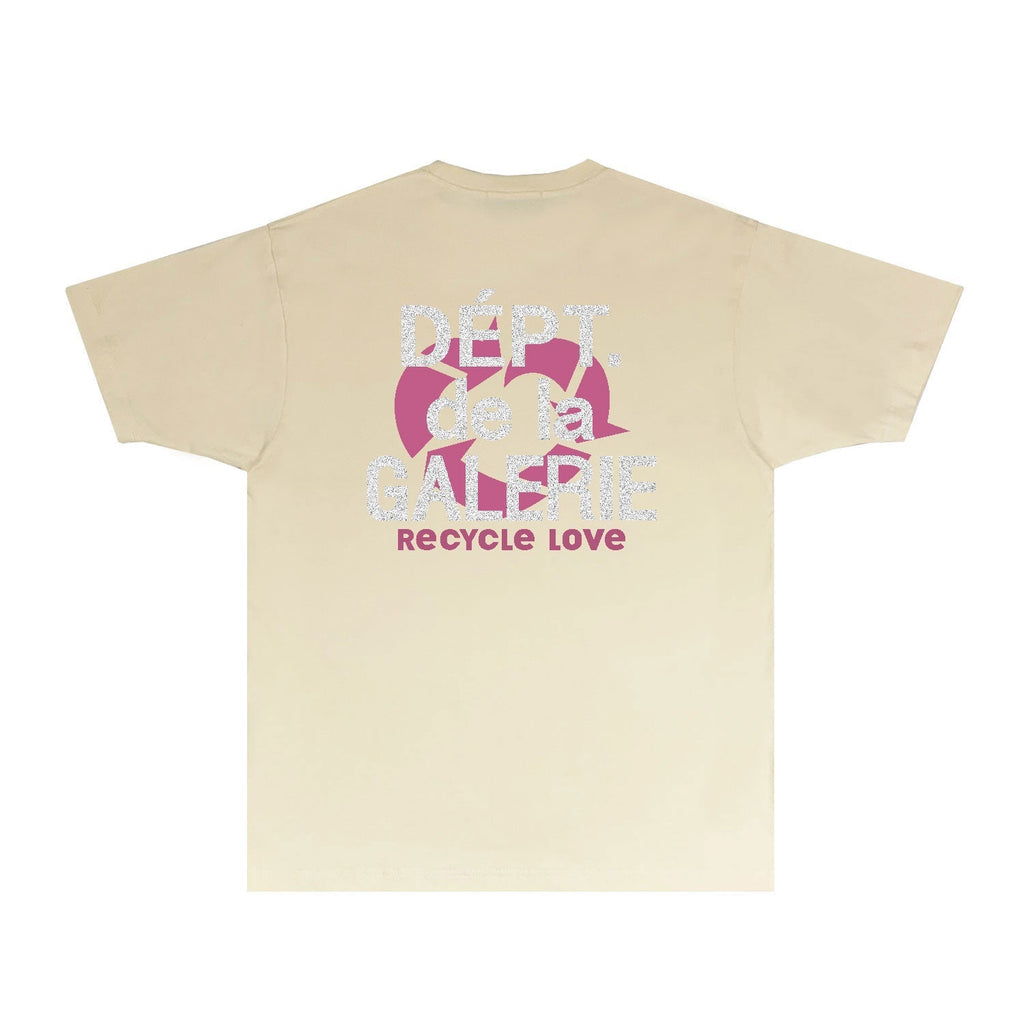 Gallery Dept T Shirt Retro Printed Loose Short-Sleeved Shirt