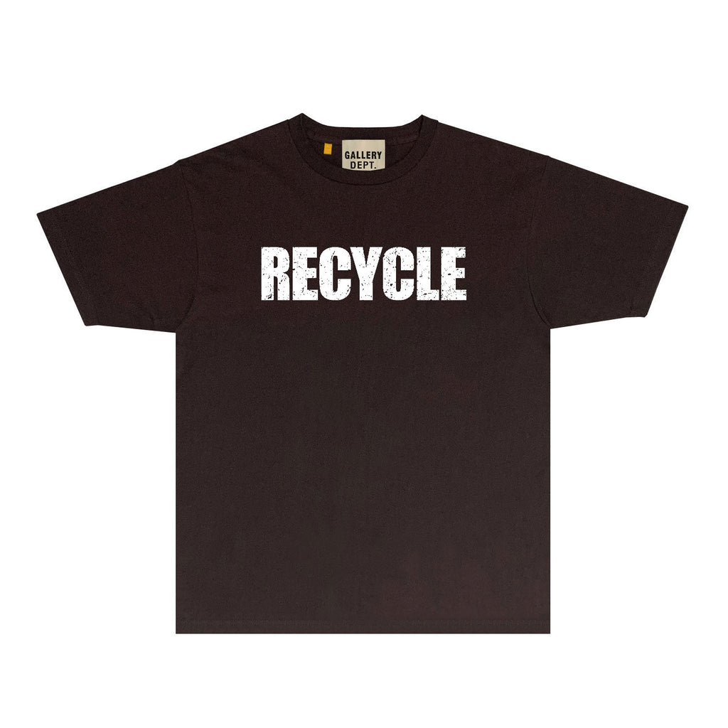 Gallery Dept T Shirt Retro Printed Loose Short-Sleeved Shirt