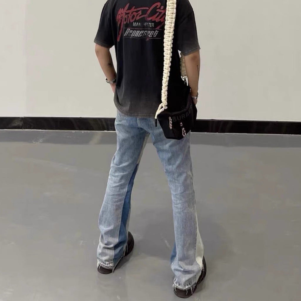 Gallery Dept Jeans Color-matching Flared Jeans Floor-mopping Straight Pants