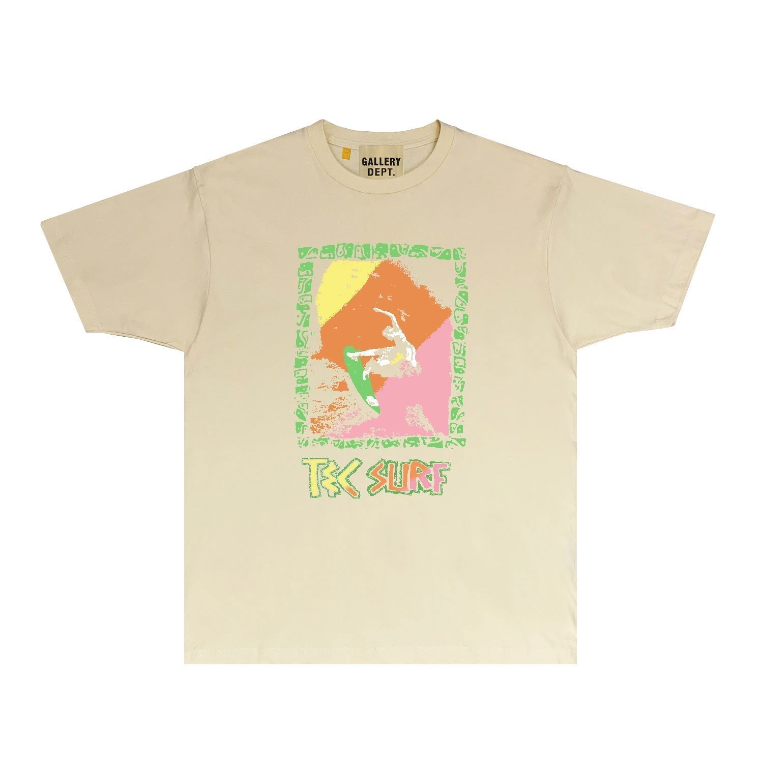 Gallery Dept T Shirt Retro Printed Loose Short-Sleeved Shirt